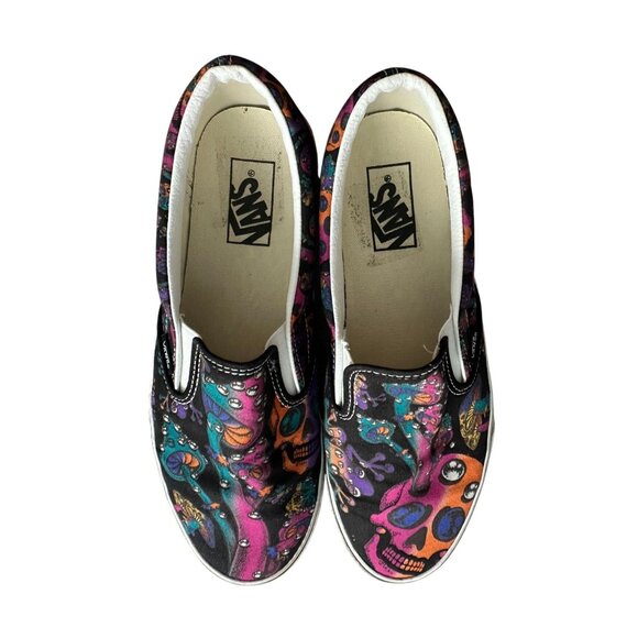 VANS Trippy Drip Psychedelic Slip On Sneakers Mens 9.5 / Women's 11 - Picture 2 of 9